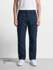 Men's Navy Blue Regular Fit Solid Casual Cargo