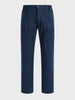 Men's Navy Blue Regular Fit Solid Casual Cargo
