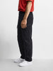 Men's Black Regular Fit Solid Casual Cargo