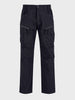 Men's Black Regular Fit Solid Casual Cargo