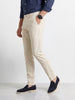 Men's Cream Slim Fit Solid Casual Chinos
