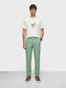 Men's Green Slim Fit Solid Casual Chinos