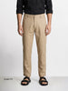 Men's Khaki Slim Fit Solid Casual Chinos