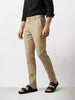 Men's Khaki Slim Fit Solid Casual Chinos