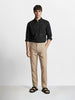 Men's Khaki Slim Fit Solid Casual Chinos