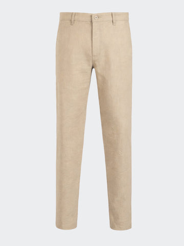 Men's Khaki Slim Fit Solid Casual Chinos