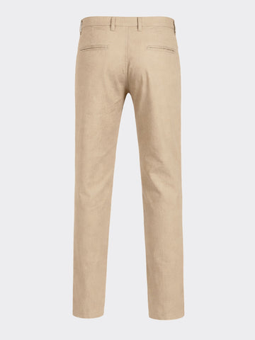 Men's Khaki Slim Fit Solid Casual Chinos