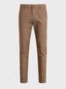 Men's Khaki Slim Fit Solid Casual Chinos