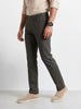 Men's Olive Slim Fit Solid Casual Chinos