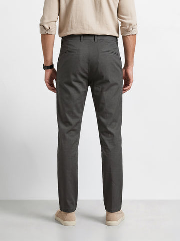 Men's Olive Slim Fit Solid Casual Chinos