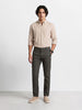 Men's Olive Slim Fit Solid Casual Chinos