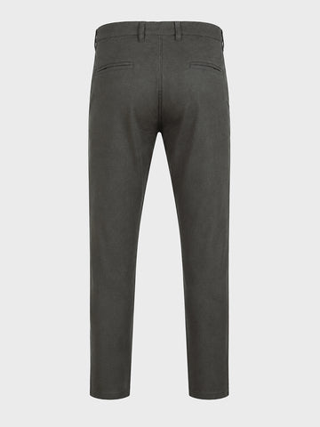Men's Olive Slim Fit Solid Casual Chinos