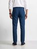 Men's Blue Slim Fit Solid Casual Chinos