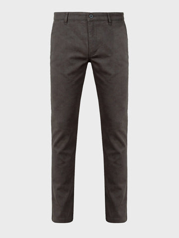 Men's Olive Slim Fit Solid Casual Chinos