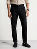 Men's Black Slim Fit Solid Casual Chinos