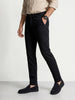 Men's Black Slim Fit Solid Casual Chinos