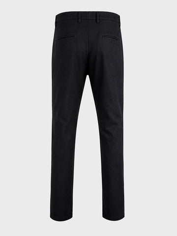 Men's Black Slim Fit Solid Casual Chinos