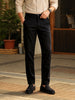 Men's Black Slim Fit Solid Casual Chinos