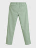 Men's Green Regular Fit Solid Casual Trousers