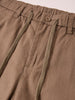 Men's Khaki Regular Fit Solid Casual Trousers
