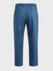 Men's Blue Regular Fit Solid Casual Trousers