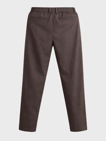 Men's Olive Regular Fit Solid Casual Trousers