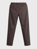 Men's Olive Regular Fit Solid Casual Trousers