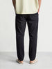Men's Black Regular Fit Solid Casual Trousers