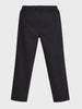 Men's Black Regular Fit Solid Casual Trousers