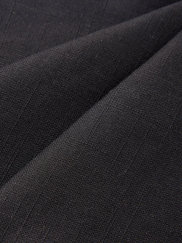 Men's Black Regular Fit Solid Casual Trousers