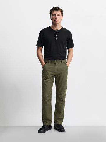 Men's Green Relaxed Fit Solid Utility Cargo