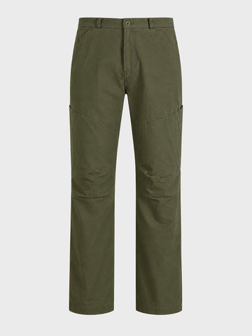 Men's Green Relaxed Fit Solid Utility Cargo