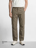 Men's Grey Relaxed Fit Solid Utility Cargo