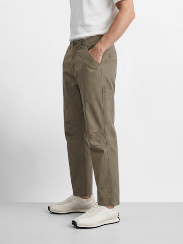 Men's Grey Relaxed Fit Solid Utility Cargo