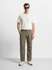 Men's Grey Relaxed Fit Solid Utility Cargo