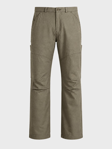 Men's Grey Relaxed Fit Solid Utility Cargo