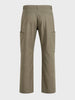 Men's Grey Relaxed Fit Solid Utility Cargo