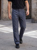 Men's Grey Relaxed Fit Solid Utility Cargo
