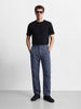 Men's Grey Relaxed Fit Solid Utility Cargo