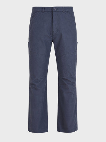 Men's Grey Relaxed Fit Solid Utility Cargo