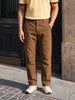 Men's Brown Relaxed Fit Solid Utility Cargo