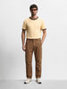 Men's Brown Relaxed Fit Solid Utility Cargo