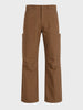 Men's Brown Relaxed Fit Solid Utility Cargo