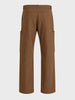 Men's Brown Relaxed Fit Solid Utility Cargo