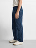 Men's Navy Blue Relaxed Fit Solid Utility Cargo