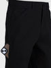 Men's Black Relaxed Fit Solid Utility Cargo