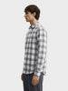 Men's White Slim Fit Checked Casual Shirt