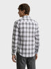 Men's White Slim Fit Checked Casual Shirt