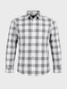 Men's White Slim Fit Checked Casual Shirt