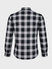 Men's Black Slim Fit Checked Casual Shirt
